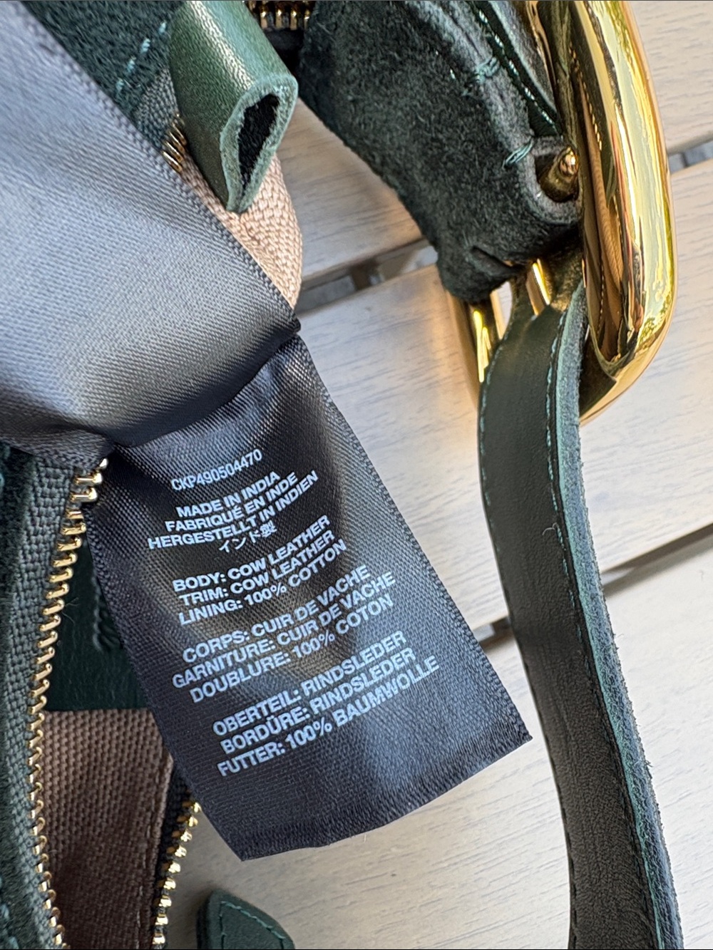 Madewell Dark Green Suede Mini Hobo Bag with Gold Hardware - Picture 5 of 10